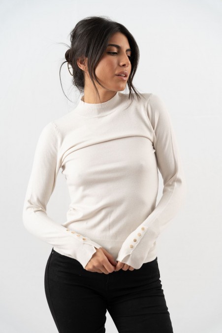 SWEATER WITH NECK 8002