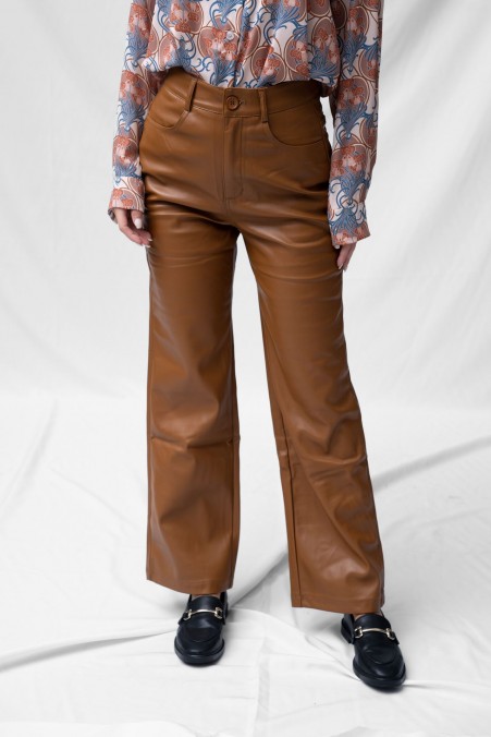 LEATHER CULOTTE PANTS 8105