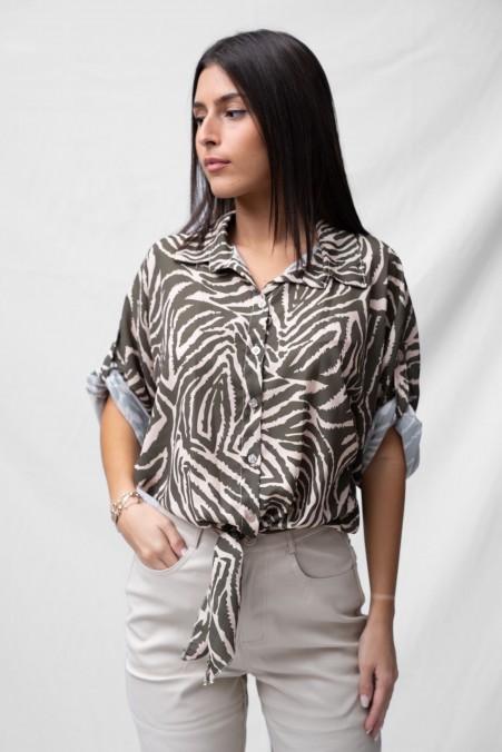 ΠΟΥΚΑΜΙΣΟ ZEBRA PRINT 1095 ΠΟΥΚΑΜΙΣΟ ZEBRA PRINT 1095