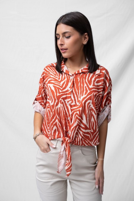 ΠΟΥΚΑΜΙΣΟ ZEBRA PRINT 1095 ΠΟΥΚΑΜΙΣΟ ZEBRA PRINT 1095