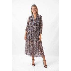 ANIMAL DRESS WITH RUFFLES 13248