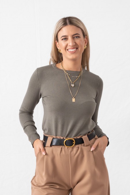 SWEATER WITH NECKLINE 55700 SWEATER WITH NECKLINE 55700