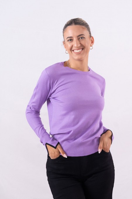CUT-NECK SWEATER 33098