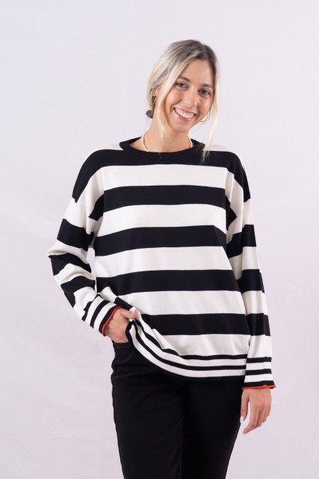 OVERSIDED STRIPED SWEATER 2036 OVERSIDED STRIPED SWEATER 2036