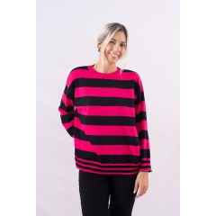OVERSIDED STRIPED SWEATER 2036