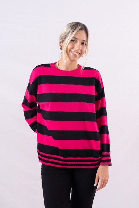 OVERSIDED STRIPED SWEATER 2036 OVERSIDED STRIPED SWEATER 2036